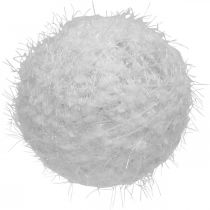 gjenstander Snøball vinterdekor deco ball hvit ull Ø10cm 4stk
