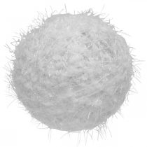 gjenstander Snøball vinterdekor deco ball hvit ull Ø15cm 3stk