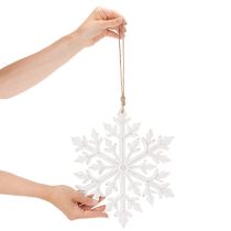 gjenstander Stor dekorativ snøfnugg, hengende dekorasjon, 30 cm