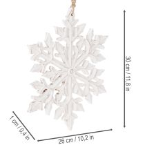 gjenstander Stor dekorativ snøfnugg, hengende dekorasjon, 30 cm
