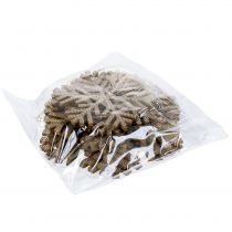 gjenstander Snøfnugg gull å henge Ø8cm - Ø12cm 9stk