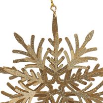 gjenstander Snowflake 3D effekt gull 16cm x 15,5cm 2 stk