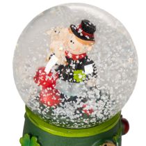 gjenstander Snøkule med lykkebringer og skorsteinsfeierfigur, 4 cm, 3 stk.