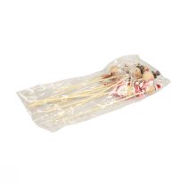 gjenstander Snømann dekorativ plugg blomsterplugg naturtre 5cm 9stk