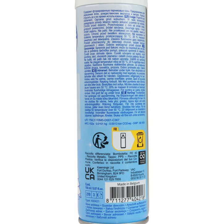gjenstander Snøspray, kunstsnø, vinterdekorasjon, 150 ml