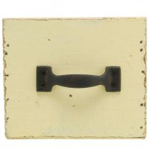 gjenstander Shabby dekorativ skuff for planting av gult tre 12,5×12,5×10cm