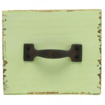 gjenstander Plantekasseskuff lysegrønn shabby chic 12,5×12,5×10cm