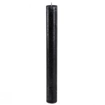 gjenstander Sorte lys ensfargede pinnelys 34x300mm 4 stk