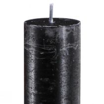 gjenstander Sorte lys ensfargede pinnelys 34x300mm 4 stk