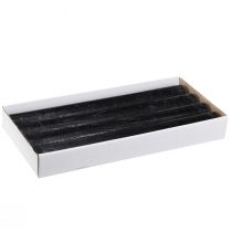 gjenstander Sorte lys ensfargede pinnelys 34x300mm 4 stk
