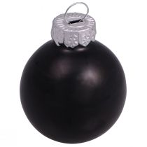 gjenstander Sorte julekuler glass mini matt glans Ø3cm 22 stk