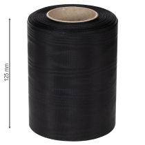 gjenstander Svart kransbånd 125mm 25m - Elegant sørgebånd for blomsterdekorasjon og dekorasjon, acetatbånd