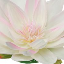 gjenstander Kunstig borddekorasjon med flytende vannliljer hvit, rosa Ø15 cm 2 stk