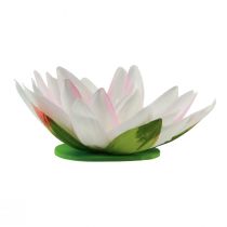 gjenstander Kunstig borddekorasjon med flytende vannliljer hvit, rosa Ø15 cm 2 stk