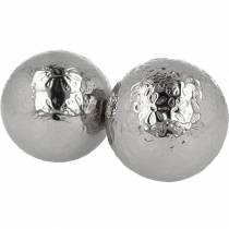Flytende ballblomster sølvmetall Ø5,5cm assortert 6stk