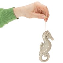 gjenstander Sjøhest hengende dekorasjon til stue og bad, maritim sommerstemning, 15 cm, 2 stk.