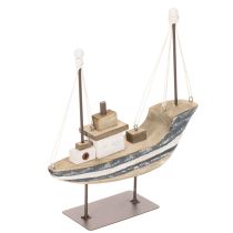 gjenstander Skipsdekorasjon, maritim stil, tre med stativ, 20 cm