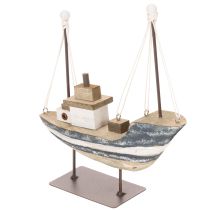 gjenstander Skipsdekorasjon, maritim stil, tre med stativ, 20 cm