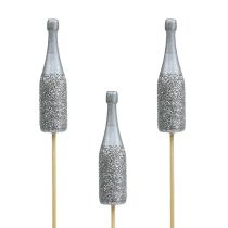 gjenstander Champagneflaskeplugg 7cm med glimmer L30cm 8stk