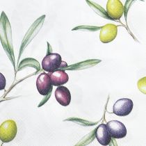 gjenstander Servietter med oliven sommerbordpynt 33x33cm 20stk