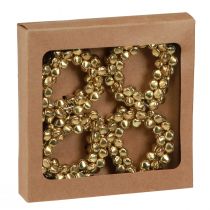 gjenstander Serviettringer gull metallklokker Ø5cm 8 stk