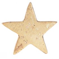 gjenstander Serviettringer stjerne gull antikk look metall 6,5cm Ø4cm 4 stk