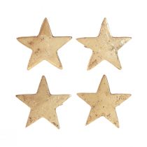 gjenstander Serviettringer stjerne gull antikk look metall 6,5cm Ø4cm 4 stk
