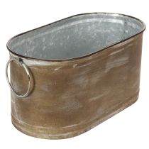 gjenstander Sett med metallpotter og -kar, vintage retro-stil, L 22,5 cm / 27 cm / 31 cm
