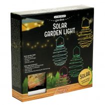 gjenstander Solar hagelys rosa 22cm med 25 lysdioder varmhvit