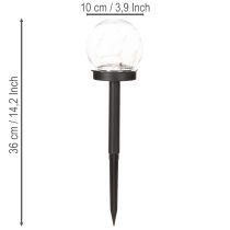 gjenstander Hagelampe, globelampe med jordspyd for utendørs belysning, 36 cm, 4 stk.