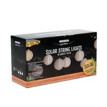 gjenstander Solar lanternekjede LED 4,5 m hvite 10 pærer