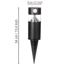 gjenstander Solcelledrevet hagelampe med bevegelsessensor, LED, 34 cm