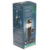 gjenstander Solcelledrevet hagelampe med bevegelsessensor, LED, 34 cm