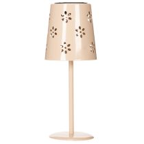 gjenstander Bordlampe med blomstermønster, solcelledrevet, for romantisk hagebelysning, 28 cm