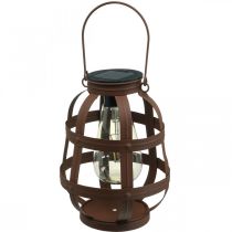Solcellelampe, hagelys, dekorativ lanterne varmhvit Ø14,5cm H19cm