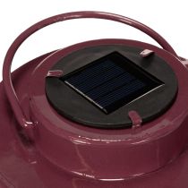 gjenstander Lanterne med bladmotiv, solcelledrevet, for stemningsfull utendørsbelysning, 25 cm