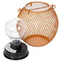 gjenstander Solcellelykt LED for stemningsfull hagebelysning i attraktiv metalldesign, 12 cm