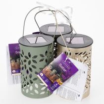 gjenstander Solcellelykt utendørs hagebelysning med delikat mønster for sommerkvelder 22 cm 3 stk