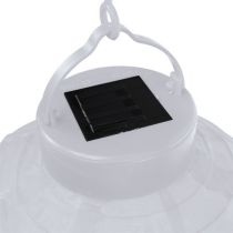 gjenstander Lantern LED med solcelle 20cm hvit