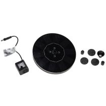 gjenstander Solcelledrevet pumpe for hagedammer, flytende dekorativ vannfunksjon med LED, 16 cm