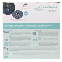 gjenstander Solcelledrevet pumpe for hagedammer, flytende dekorativ vannfunksjon med LED, 16 cm
