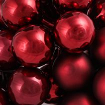 gjenstander Speilbær wire glasskuler Bordeaux mix Ø20mm 140 stk
