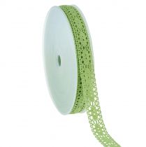 gjenstander Blondebånd pyntebånd grønt B13mm 20m