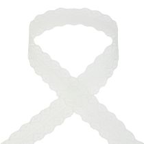 gjenstander Blondebånd krem gavebånd dekorative bånd 28mm 20m