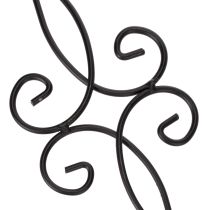 gjenstander Hagepike med utsmykket design, dekorativ form og stilig metallkule, 90 cm, 2 stk.