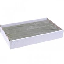gjenstander Ensfargede lys olivengrønne pinnelys 34×240mm 4 stk