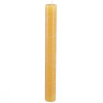 gjenstander Koniske lys ensfarget honning 34x300mm 4 stk