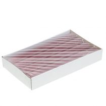 gjenstander Koniske lys ensfarget gammelrosa 34mm x 240mm 4 stk