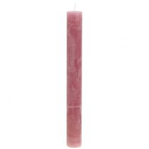 gjenstander Koniske lys ensfarget gammelrosa 34mm x 300mm 4 stk