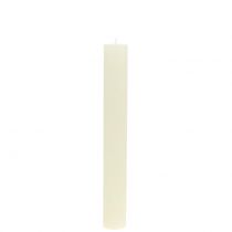 gjenstander Ensfargede kremfargede lys, 34 mm x 240 mm, 4 stk.